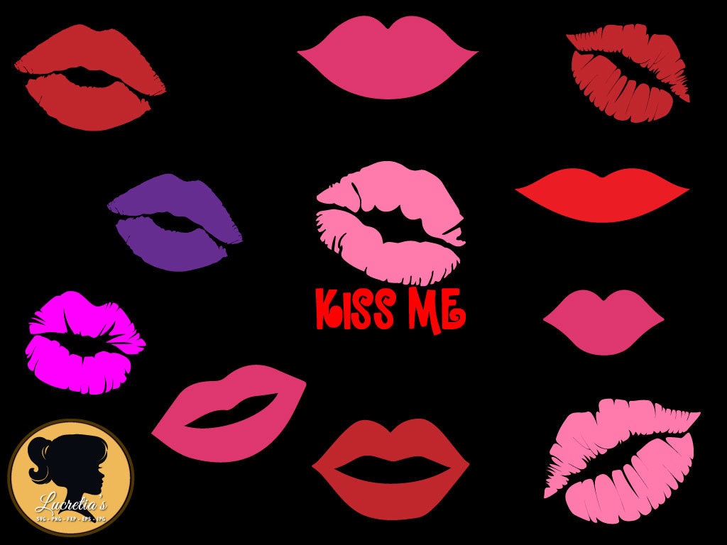 Download kiss me SvgKiss Me Lips SVG Lips Design Instant