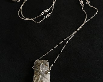 pyrite chunk necklace (sterling silver version)