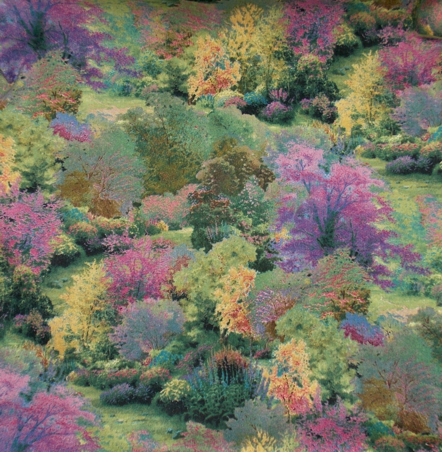 Tree Fabric Thomas Kinkade Nature Fabric Spring Time Fall Time