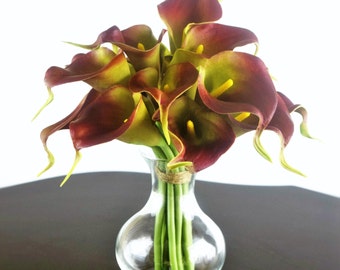30 Real Touch Calla Lilies choose color Fine by ForeverpetalNYC