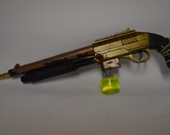steampunk gun, stylized steampunk gun