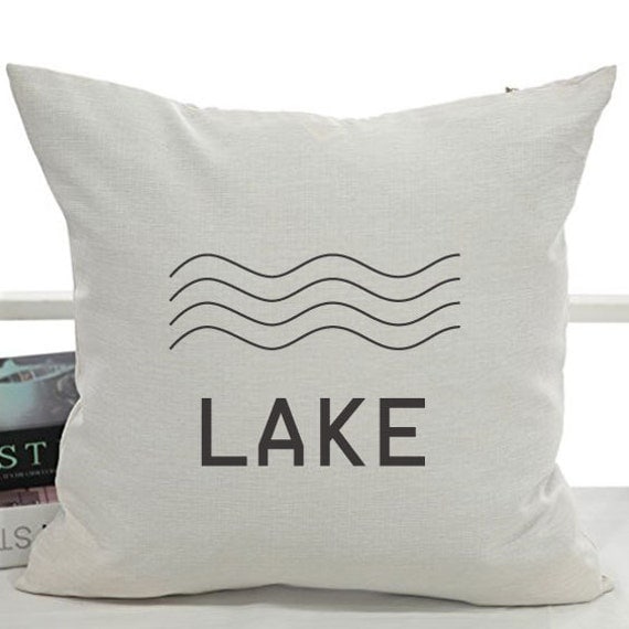 Silver Lake Blue Linen Shell Pillow