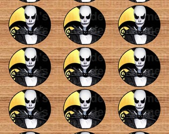 Cake Topper, Nightmare before christmas cake topper, Jack Skellington cake /cupcake topper, birthday party supplies, digital cake topper
