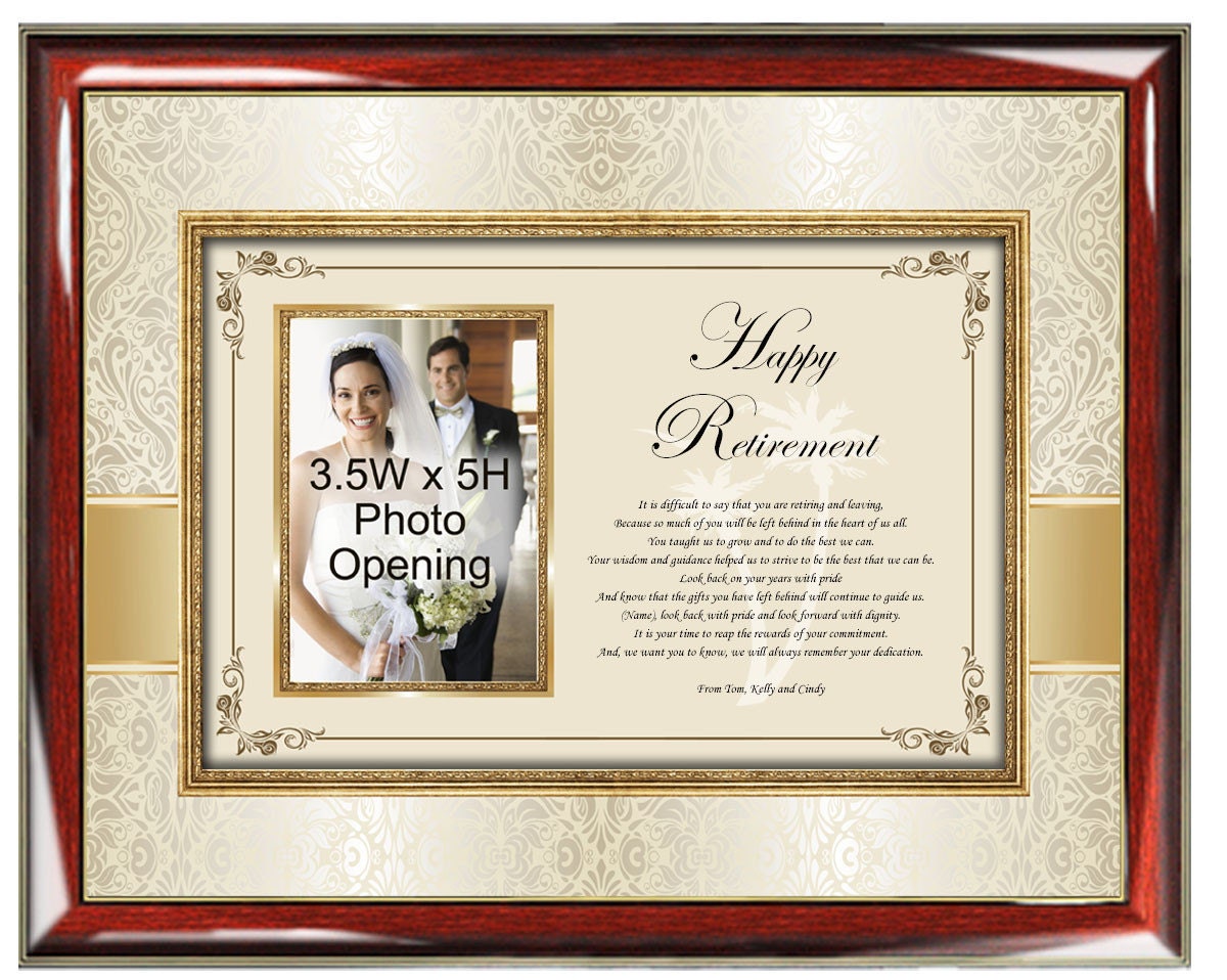 Picture Retirement Photo Frame Personalized Retirement Gifts
