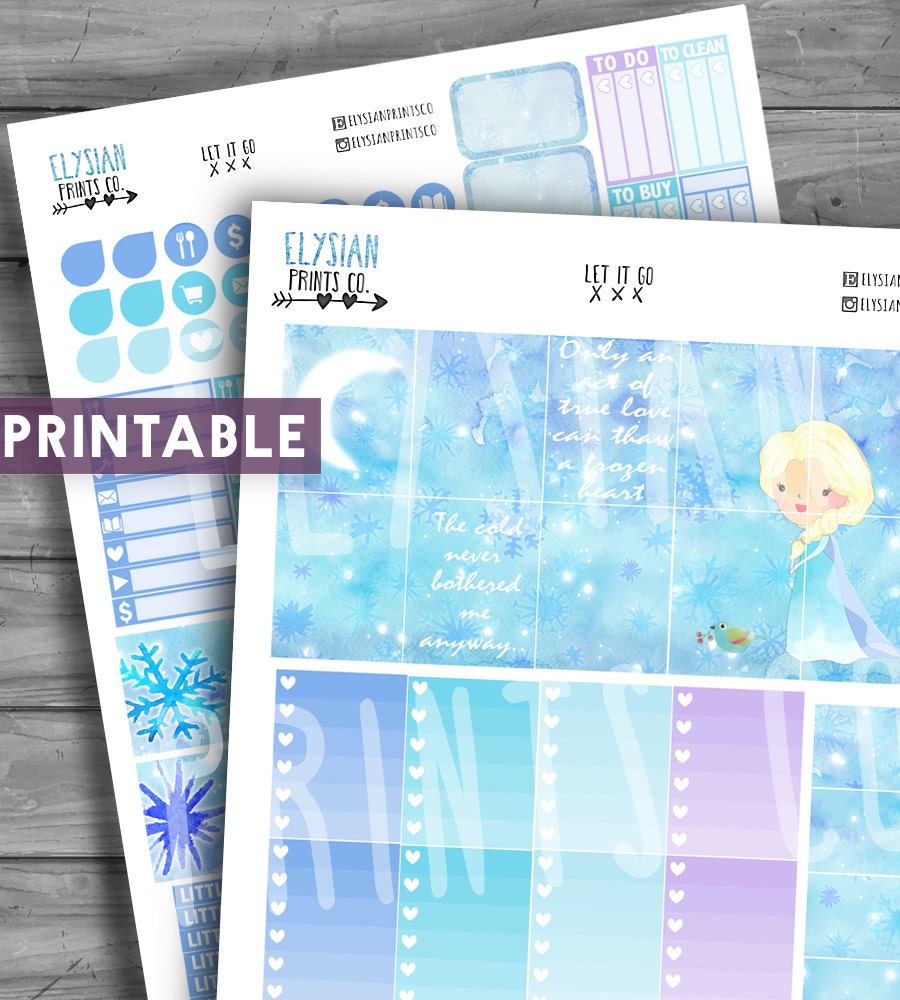 Disney Frozen Princess Elsa Planner Stickers Printable