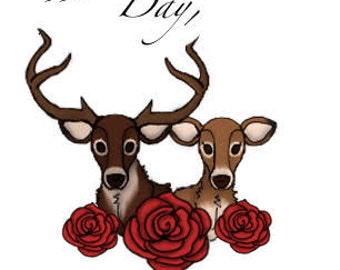 Deer valentines | Etsy