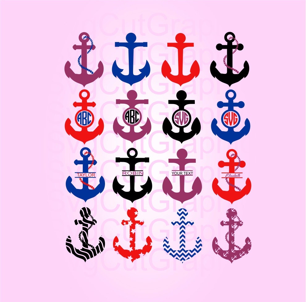 Download SVG Anchor Monogram Svg Files Anchor Svg Svg files for