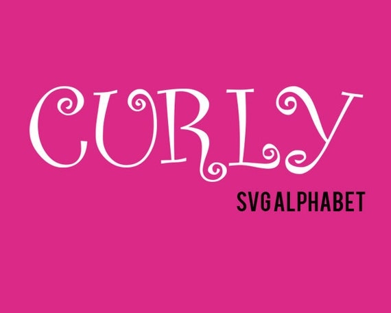 Curly Alphabet Svg Curly Font Svg use with Cricut