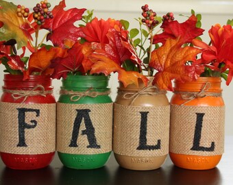 Fall mason jar Etsy