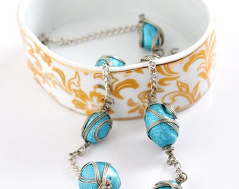Necklace, Turquoise Necklace, Bijouterie Necklace, Turquoise Jewelry, Unique Design, Gift for Her, Ladies Present, Summer Accessory