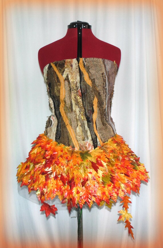 Autumn leaf dress / Fall leaves dress