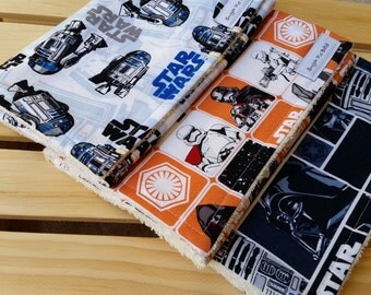 Star Wars Burp Cloth Set / Star Wars Baby Gift / Baby Boy Burp Cloths