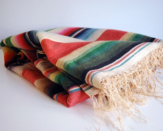 Mexikanischen saltillo decke woven gestreift von calloohcallay