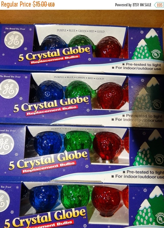 On Sale GE Crystal Globe Glass Christmas Light by TheIDconnection