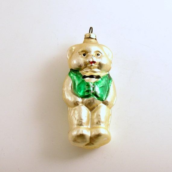 vintage christmas ornament teddy bear ornament glass by vintage christmas ornament teddy bear ornament glass by