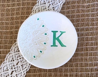 unique bridesmaid gift or wedding gift lace impressed monogrammed ceramic ring dish wedding ring - Wedding Ring Dish unique bridesmaid gift or wedding gift lace impressed monogrammed ceramic ring dish wedding ring - Wedding Ring Dish