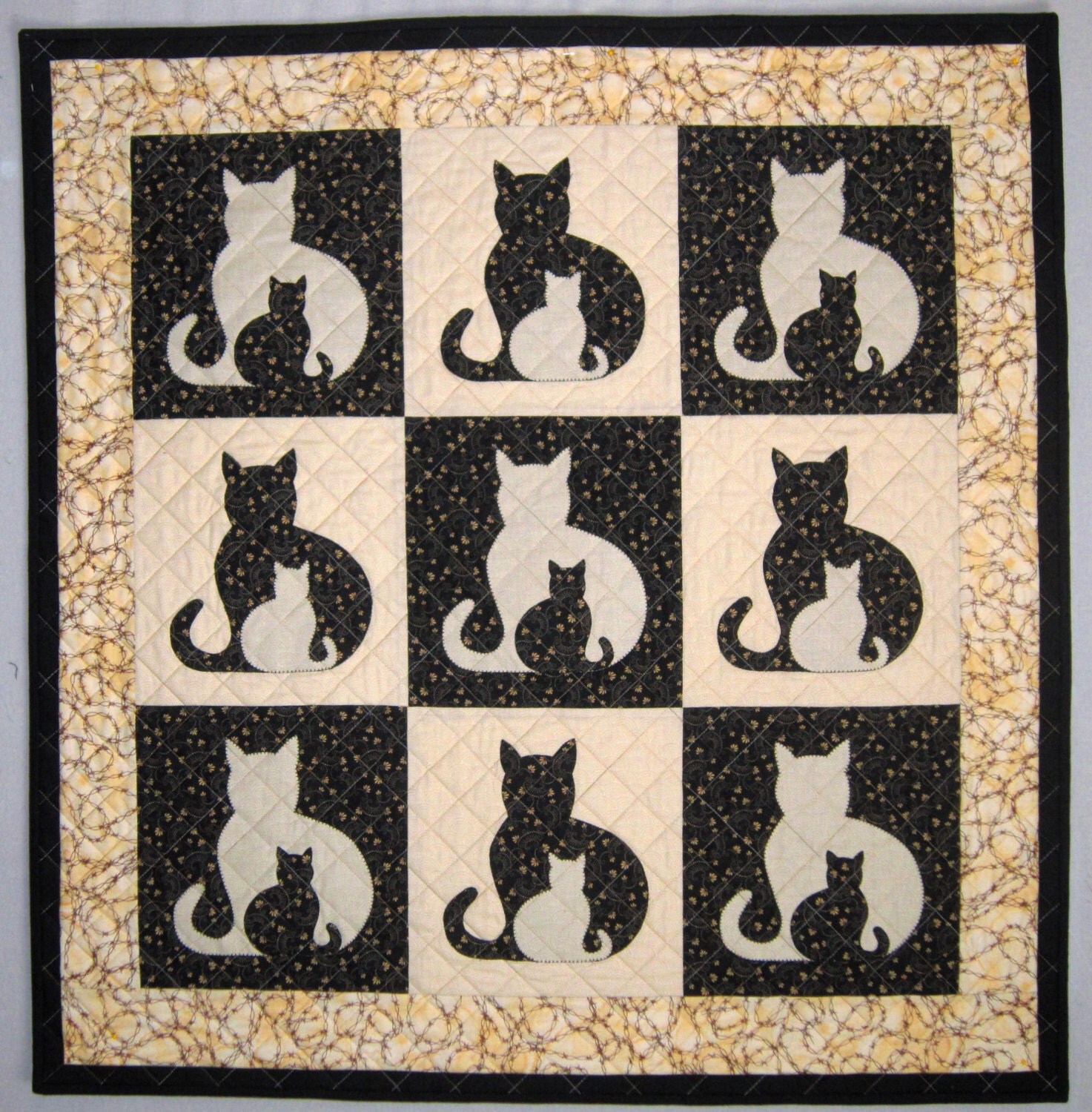 SIDEKICK Cat Applique Quilt Pattern From Quilts By Elena