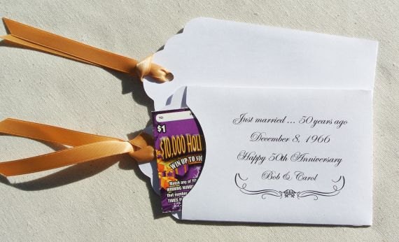 50th Anniversary Favors - Anniversary Party - Lottery Ticket Envelopes Il_570xn