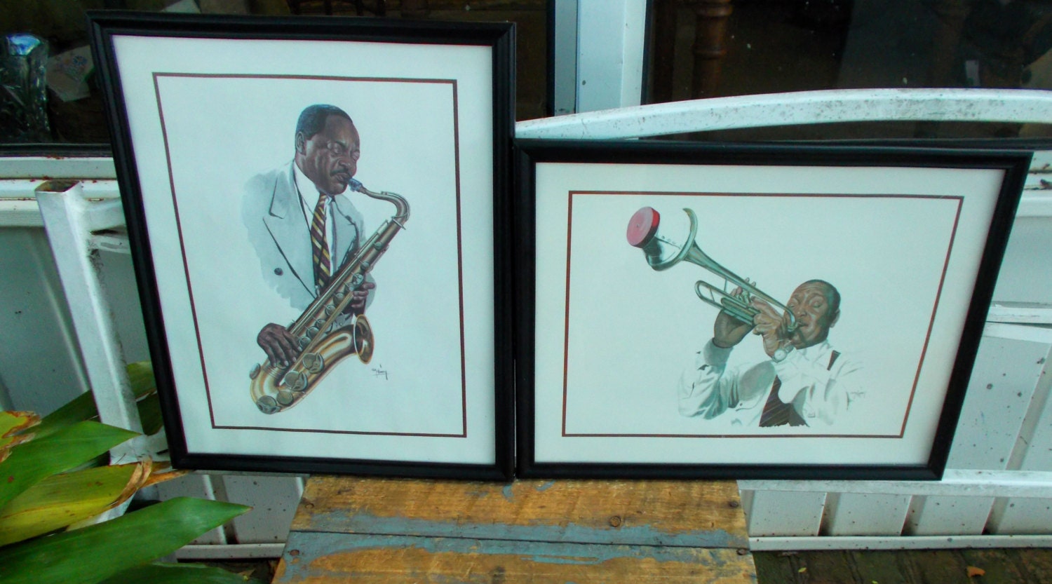 Tom Mckinney Jazz Musician Signed Lithograph / by prissyantiques