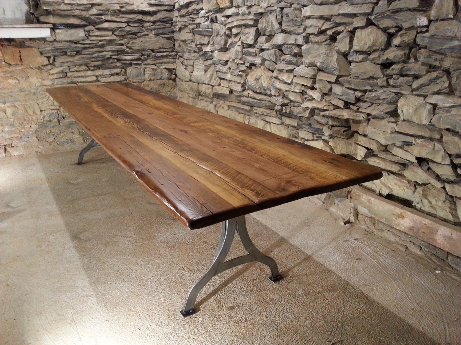 Viking Hall Conference Table from Reclaimed Heart Pine and