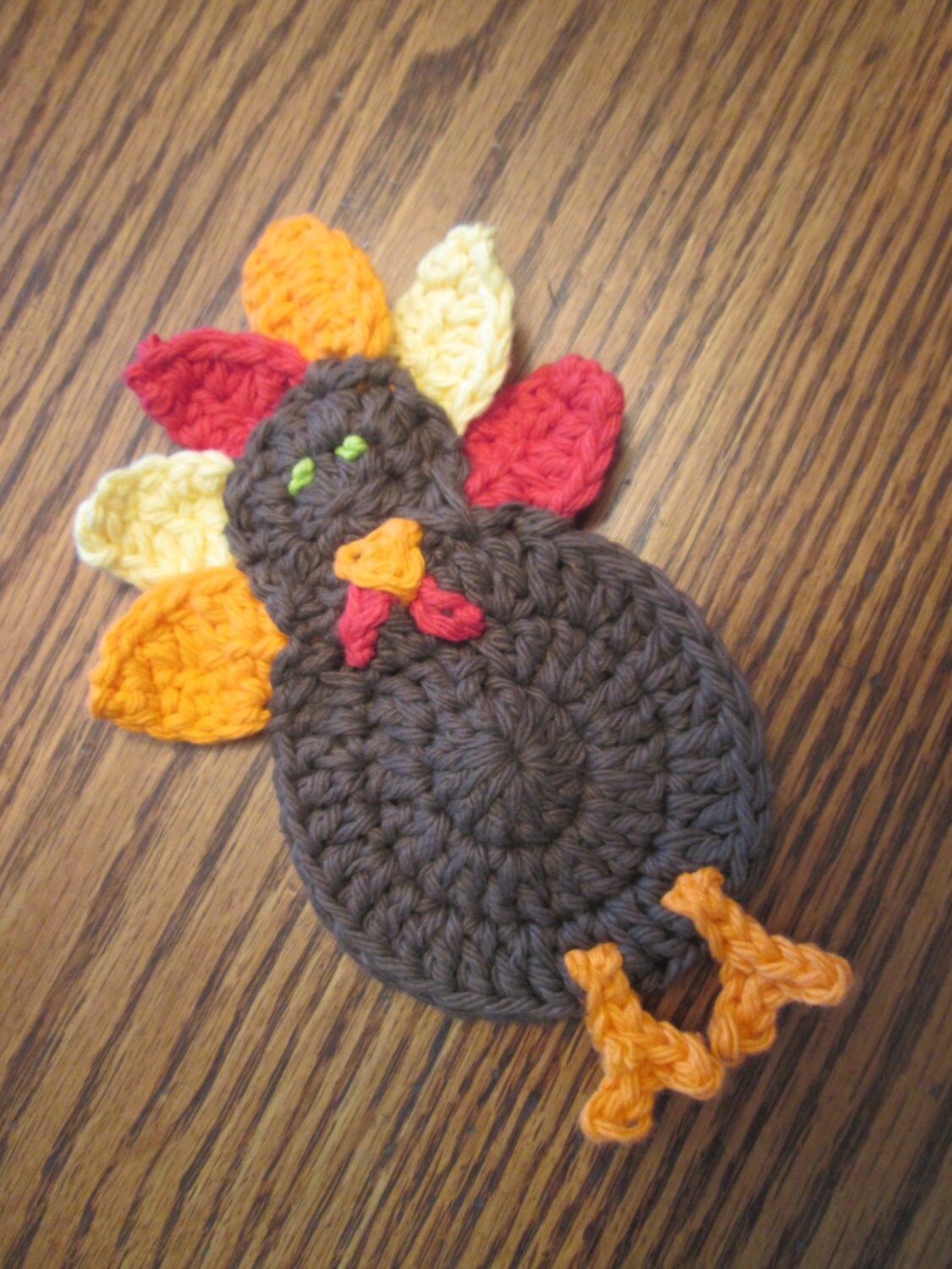 Small Crochet Turkey Applique