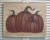 Pumpkin, Handpainted, Canvas, Picture, Pumpkins, Fall, Thanksgiving