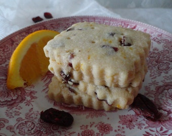 Cranberry Orange Shortbread Cookies