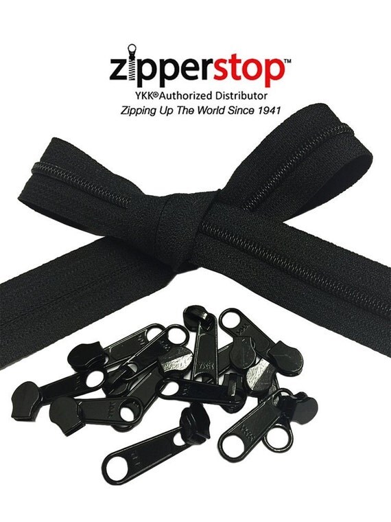 YKK® 3 Nylon Coil Chain Zipper Color Black 10 Yards Nylon