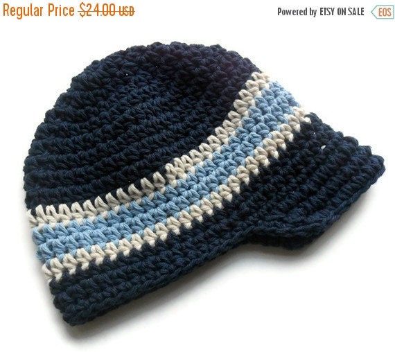 SALE Crochet Visor Beanie Boys Crochet Visor Beanie by Karenisa