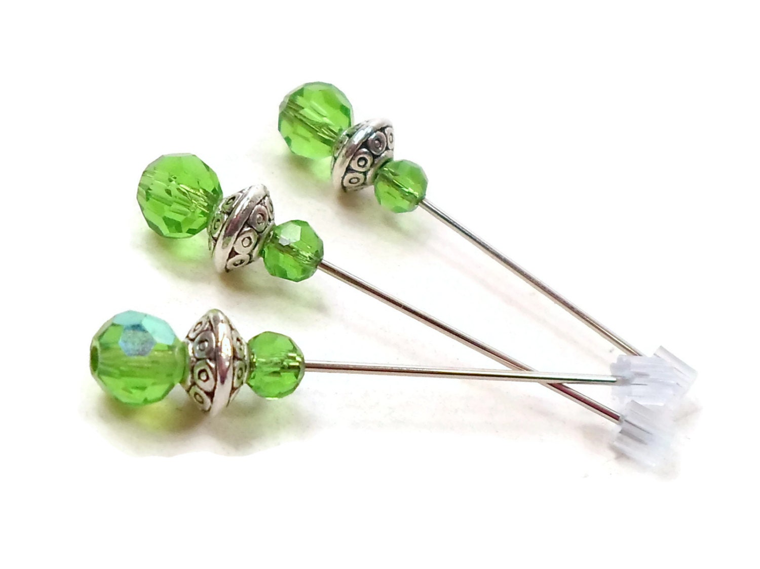 Handmade Cross Stitch Counting Pins Marking Pins Spring Green