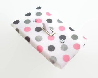 Polka Dots Light Switch Plate - Pink Grey Nursery Decor - Girls Light Switch Cover - Outlet Cover - Girls Nursery - Girls Bedroom Decor
