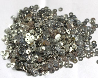 100 Round Silver Color Sequins/100% Metal base/KBMS560