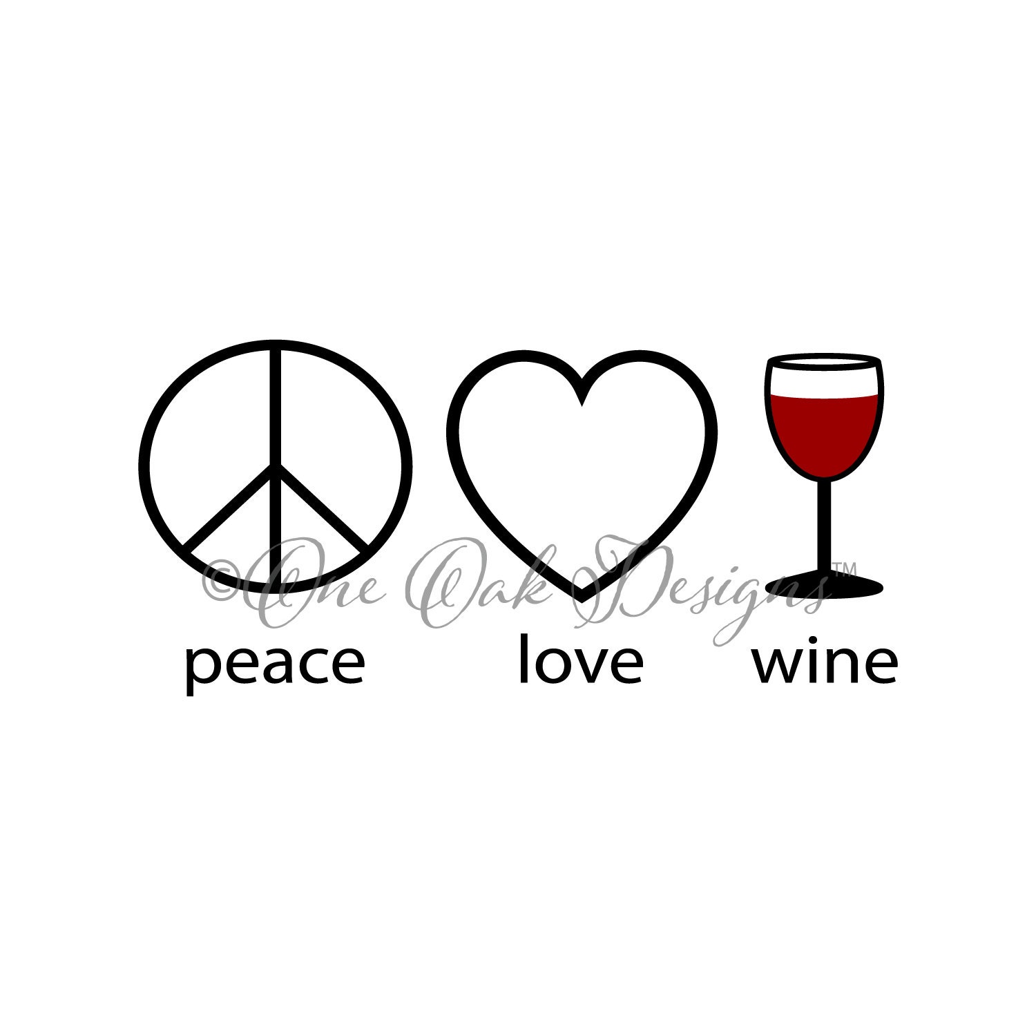 Download Peace Love Wine SVG File DXF PDF ai eps png jpg svg