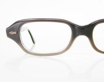 1960s Vintage Reading Glasses Womens Mocha Metallic Brown Mod Mid Century Modern Indie Hipster Chic 60s Sixties Ladies Girls Geeky