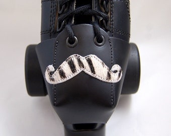 Leather Toe Guards with Zebra Mustache