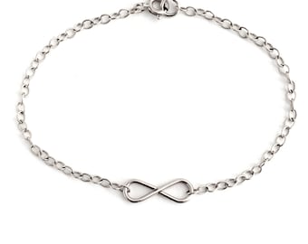 Infinity Sterling Silver Bracelet. Aziza Jewelry
