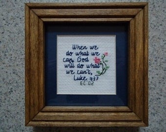 What We Can - Inspirational Cross Stitch Picture - Wall Decor