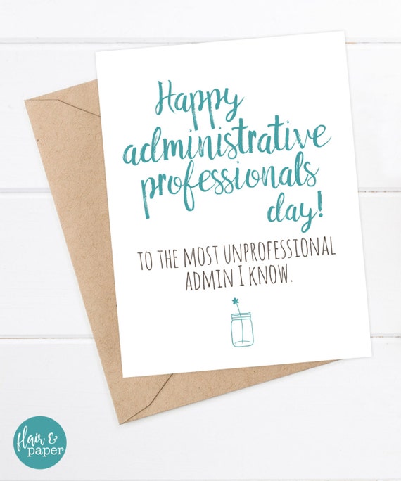 Funny Administrative Professionals Day Card Secretary