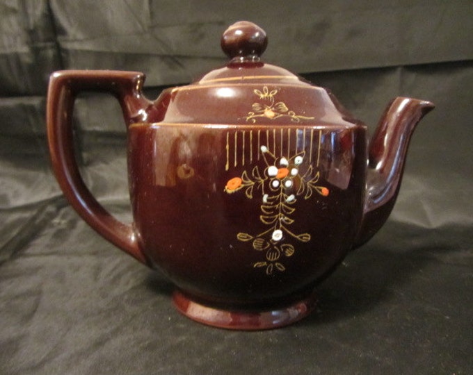 Antique Brown Made in Japan Clay Teapot, Collectable Teapot, Vintage Teapot, Kitchen, Dinning, Serving, Display, Flower Pot