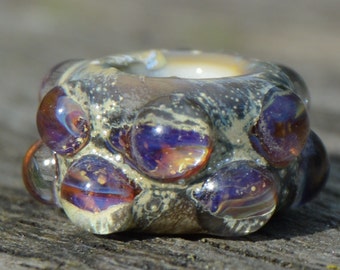 SALE - Unique Handmade Lampwork Glass European Charm Bead - SRA - fits all charm bracelets - silver core options