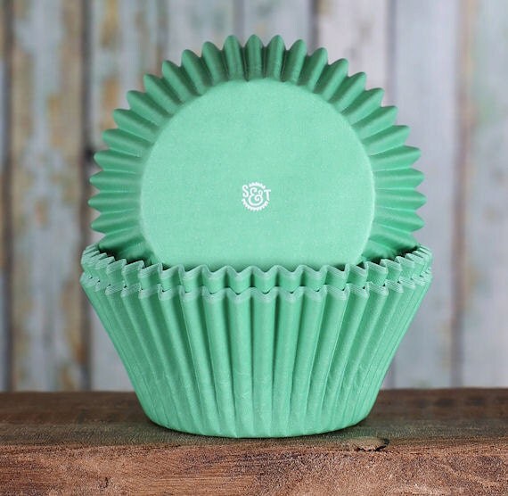 Mint Green Cupcake Liners BakeBright Cupcake Liners Light