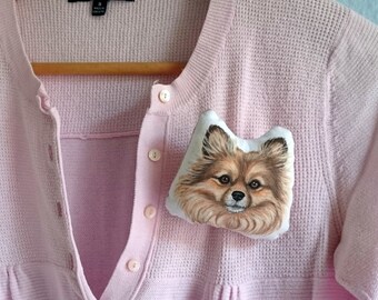 Custom Pet Brooch, Personalized gift for pet lovers, cat brooch, dog brooch, pet brooch, Christmas Gift