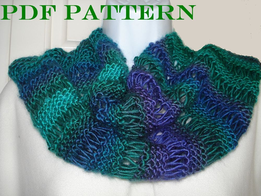 Scarf Pattern Dk Yarn | pdf pattern for knit infinity scarf of dk or worsted yarn with Scarf Pattern Dk Yarn | pdf pattern for knit infinity scarf of dk or worsted yarn with