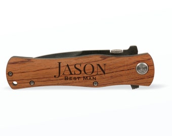Personalized Engraved Pocket Knife Great for Father's Day or Groomsman Gift
