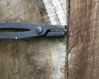 Hand forged blacksmithing tongs, blacksmithing tools