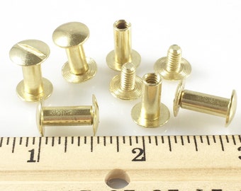 CONCHOS Chicago Screws 1/2 inch Plain 100 pcs BP GOLD