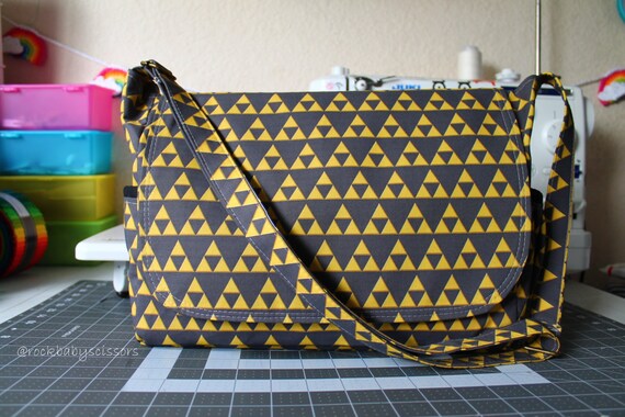Custom made Spoonflower Messenger Bag with Adjustable Strap