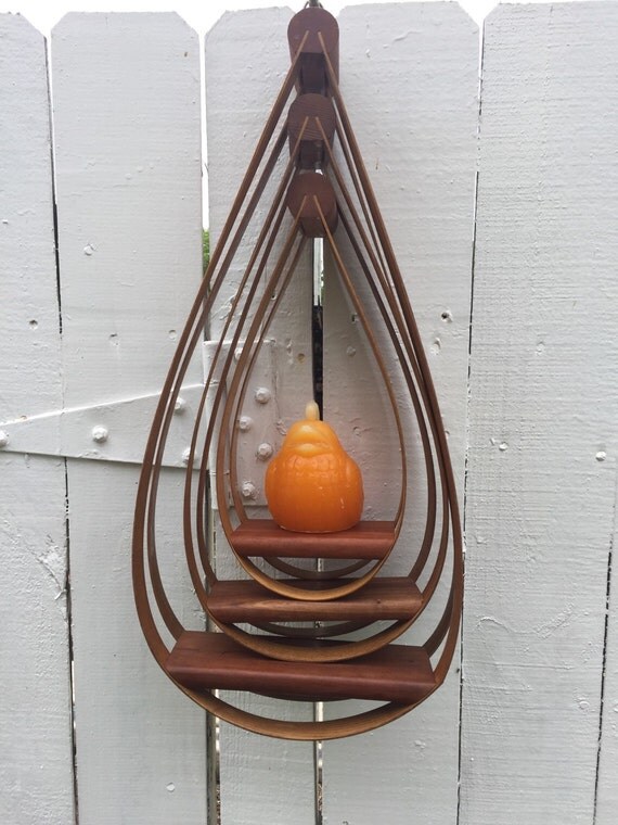 BENTWOOD TEARDROP SHELF Set Vintage Garden Mid Century