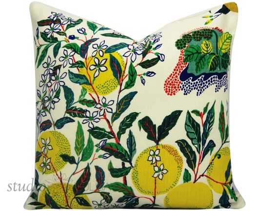 Schumacher Pillow Cover Citrus Garden Josef Frank 20X20