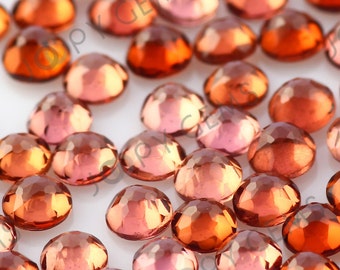 Almandine Garnet Rose Cut Cabochon 2mm Round - 1 cab